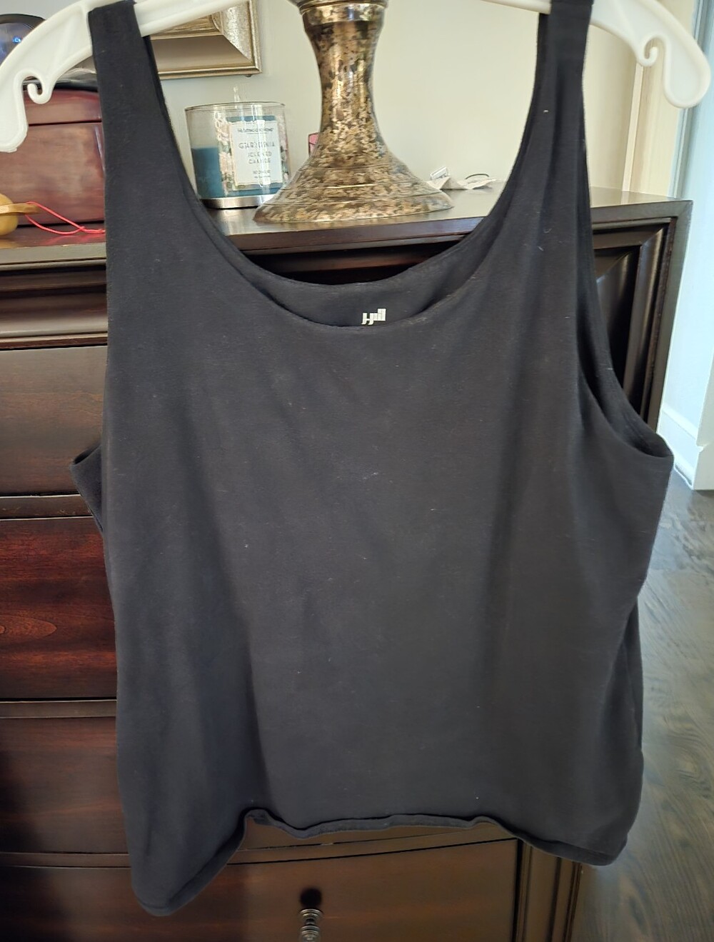J.The J.JILL Black Perfect Shelf-Bra Tank Top Sz XL